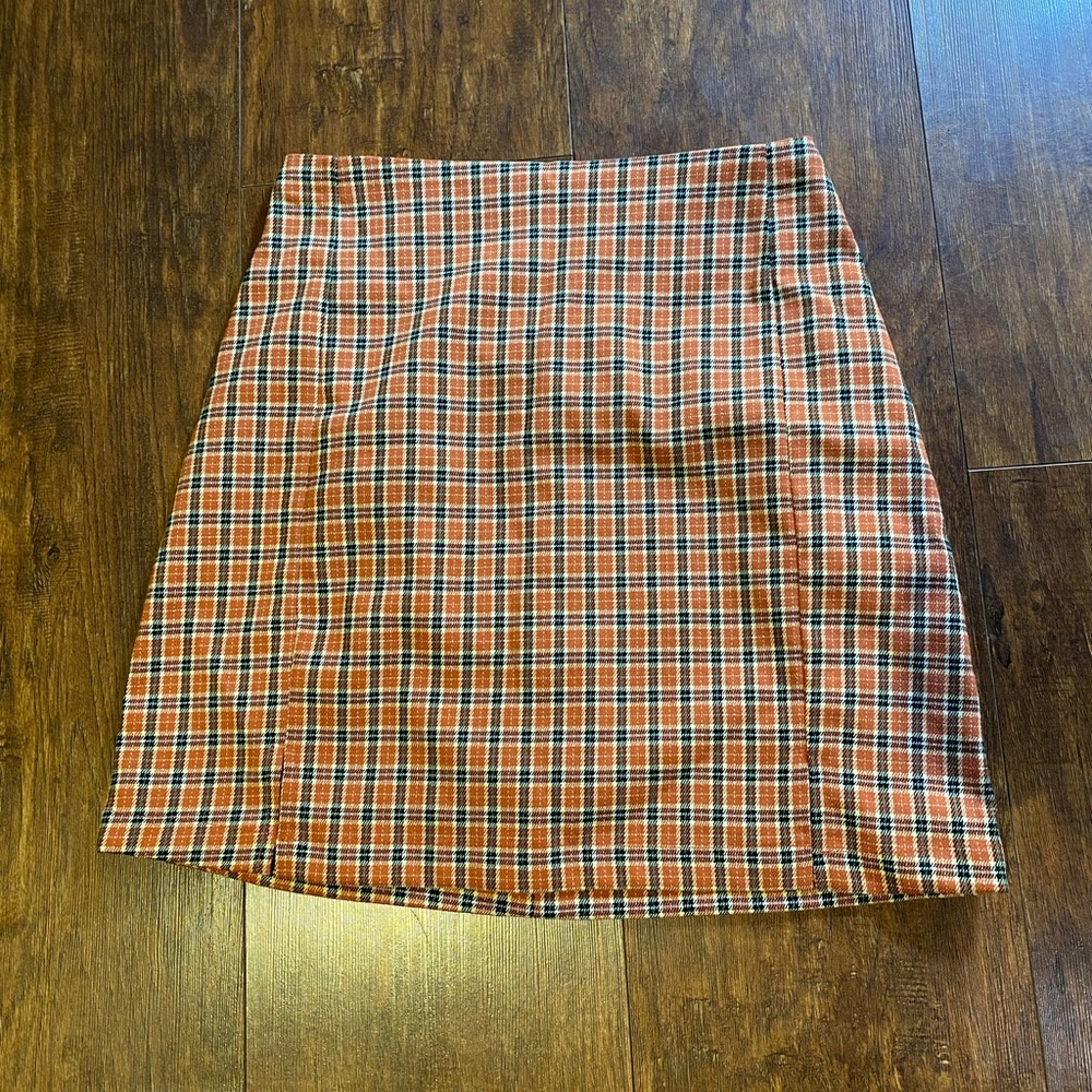 plaid a-line mini skirt
